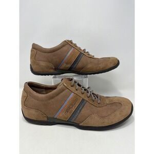Camel Active Space Mens Brown Leather Suede‎ Fashion Sneakers Shoes Size 9.5